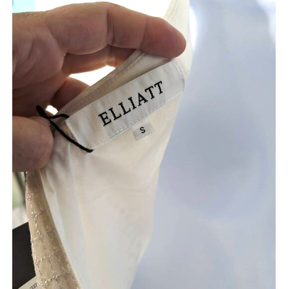 Elliatt Aridsia Ivory Sequin One Shoulder Mini Dress Sash NWT Size Small - Picture 6 of 15